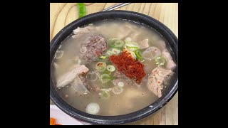 210325 13:00 🐽 교통부 돼지국밥 | 대왕순대국밥 | Pork and Rice Soup | Sundae rice soup