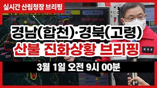 #경남(합천)·경북(고령)산불진화상황 브리핑(3월 1일 오전 9시 00분)