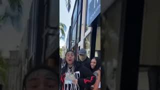 6ix9ine Throws Hundreds At His Fans While Out Shopping