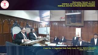 12 February 2025 | Court No. 4 | Live Streaming of the Court proceedings.