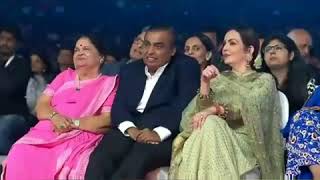 KBC with ambani Family and amitabh bacchan in television