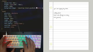 ASMR Programming - Paper Background Using HTML ,CSS Only- No Talking