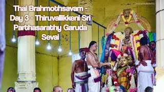 Sri Parthasarathi Swami Thai Bhramotsavam Day-03 Garuda Sevai🌺