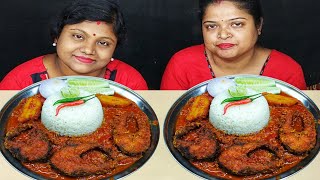 SPICY FISH CURRY WITH RICE EATING CHALLENGE // FOOD CHALLENGE // EATING SHOW //