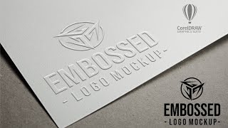 tutorial coreldraw pemula | embossed logo mockup | gstickerdesign