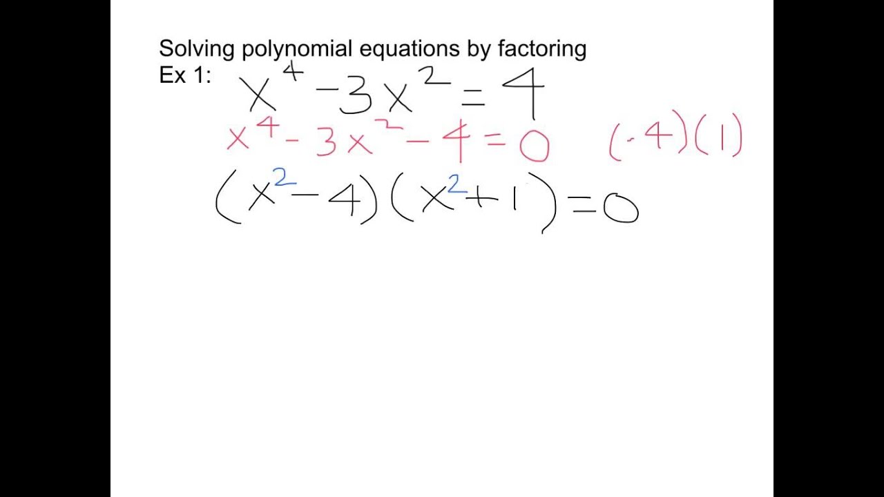 5-3 Solving Polynomial Equations - YouTube