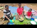 african village life heavy rainy cooking african biryani for lunch