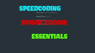 Speed Coding #2 | Essentials (Spigot Plugin)