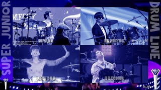 Super Junior Members Who Can Play Drums: #siwon , #eunhyuk , #leeteuk , and #heechul  | #superjunior