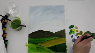 (10) Easy Acrylic Landscape Painting for Beginners