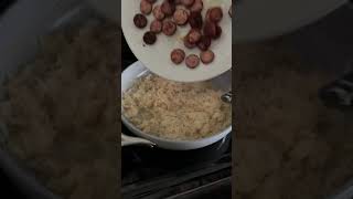 Frank's Kraut and Sausage skillet meal