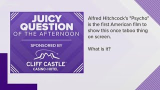 Juicy Question: THIS taboo thing was fist shown in Hitchcock's 'Psycho'