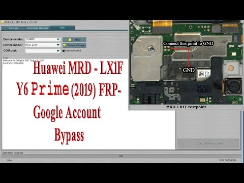 Huawei Y6 Prime 2019 MRD LX1F Frp Bypass/Remove By Test Point Method ...