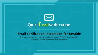 Iterable integration with QuickEmailVerification - How to use the integration