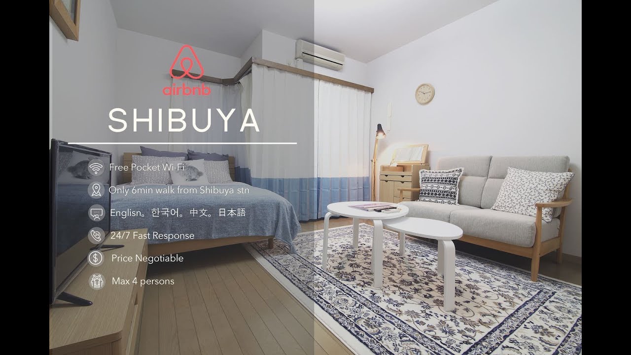 Airbnb Review In Japan Tokyo Shibuya - YouTube