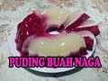 Cara membuat puding buah Naga lapis Susu