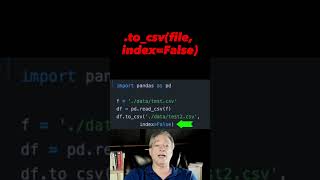 Save a Pandas DataFrame to CSV without index #pandas #shorts