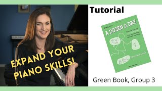 A Dozen A Day Piano Tutorial Green Book Group 3