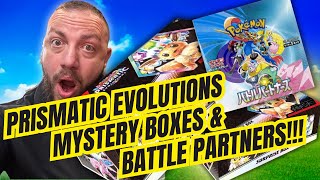 Double UNboxing! - LIVE Unboxing Prismatic Evolutions Mystery Box + Battle Partners Booster Box!