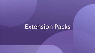 Extension Packs