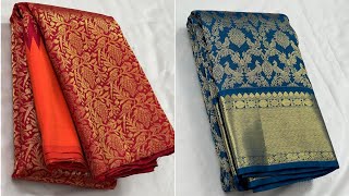 5 Jan 2025 |Traditional Kanjivaram Handwoven Pure Silk Korvai Border Offer Price Sarees | 7397179217