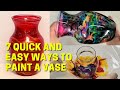 7 quick, easy, and gorgeous ways to paint a vase with fluid art