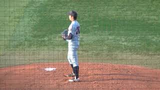 横浜商大3年 川村駿平の投球練習【横浜市長杯 横浜商大×武蔵大2019 10 28】