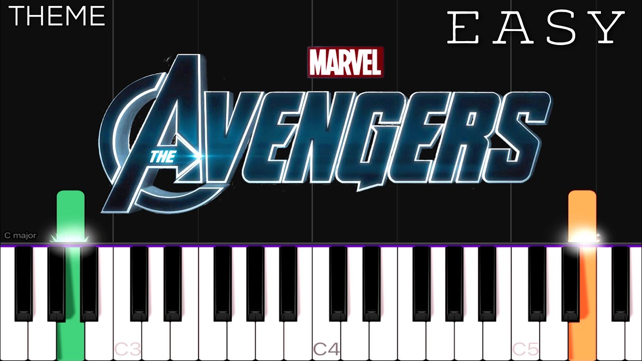 The Avengers Theme Easy Piano Tutorial Chords Chordify