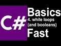 c# basics fast 4. while true loops and booleans (with worked example)