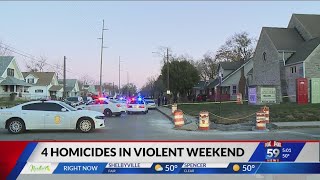 4 people dead following a violent weekend in Indianapolis