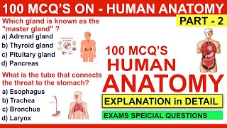 100 anatomy quiz question and answers | part 2 | mcqs on anatomy | general anatomy | #anatomytrivia