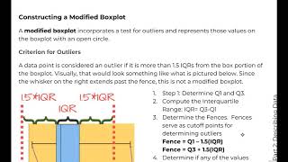 Math 119: 2.5 Boxplots