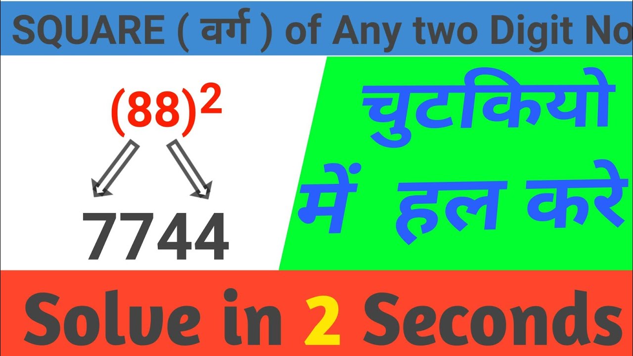 Math Trick Square Of Any Two Digit Number Youtube