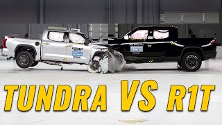 2025 Toyota Tundra 🆚 2025 Rivian R1T – Crash Test Comparison!