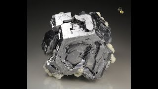 #18685 - Skeletal GALENA, CALCITE, Madan, Bulgaria