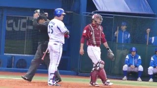 2016年3月20日 オープン戦　横浜DeNAー東北楽天 筒香選手タイムリーヒット ４Ｋ動画版