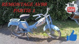 MOTOBECANE AV88 DE 1972 REMONTAGE PARTIE 1