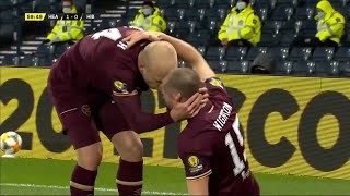 Craig Wighton puts Hearts 1-0 up in Scottish Cup Semi-Final against Hibernian