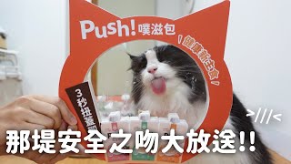 貓咪安全之吻！和那堤開箱：Push! 噗滋包 自帶肉泥湯匙的貓主食餐包！EP67