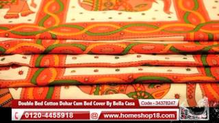 Homeshop18.com - Double Bed Cotton Dohar Cum Bed Cover By Bella Casa