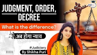 Judgment, Order, Decree | Know the difference | Judiciary