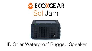 EcoXgear ECXSJ | Sol Jam Solar Charging Waterproof Portable Speaker | Grey