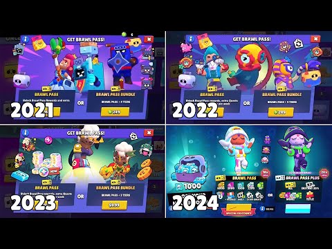 EVOLUCIÓN DE LA PANTALLA DE DESBLOQUEO DE BRAWL PASS | Temporada 1 a 29