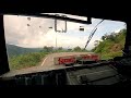 kumbharli ghat msrtc bus safe driving cabin view chiplun karad road ghat roads monsoon