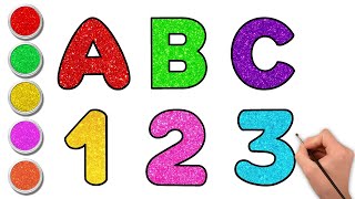 How to Draw ABC & 123 - कैसे बनाये | Drawing Videos for Toddlers | Learn ABC, Numbers and Shapes