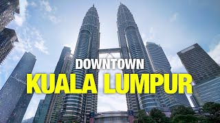 Kuala Lumpur City Centre, Malaysia 🇲🇾 Walking Tour at Petronas Twin Towers, Suria KLCC, KLCC Park