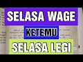 WETON JODOH SELASA WAGE DAN SELASA LEGI