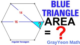 Find the area of the blue triangle #geometryskills #mathpuzzles #importantgeometryskillsexplained