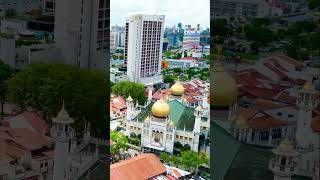 the breathtaking Sultan Mosque in Singapore with XplorerFilms! 🚁🌏 #Singapore #arabstreetsingapore