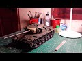 First test with the running gear on. Tamiya 1/25 Centurion Mk III rc